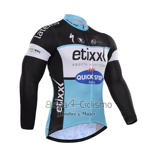 Etixx Quick Step Ropa Ciclismo Culotte Largo 2015 Mangas Largas Negro y Blanco